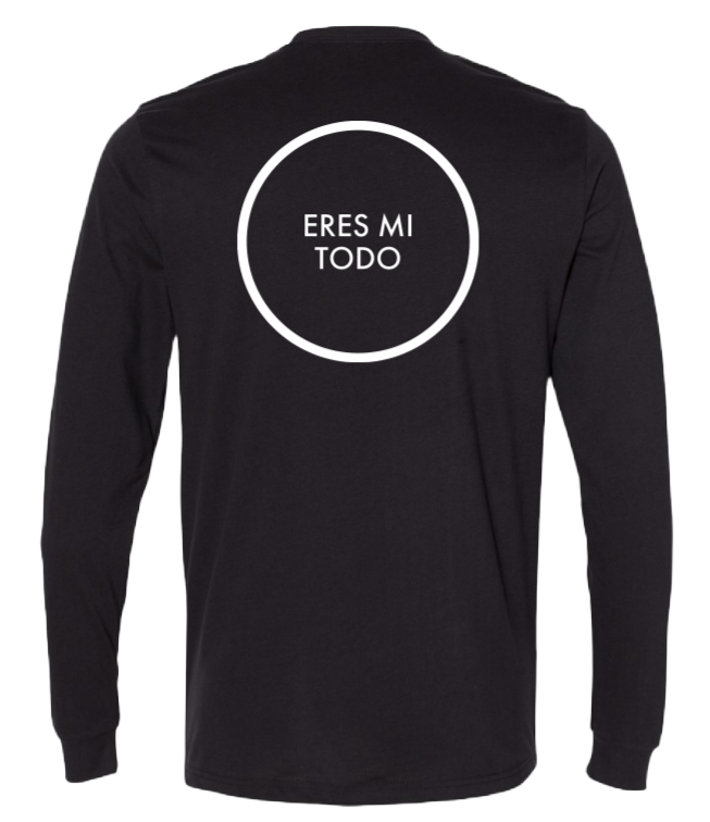 BLUE CAPRICORN ERES MI TODO BLACK LONG SLEEVE TEE